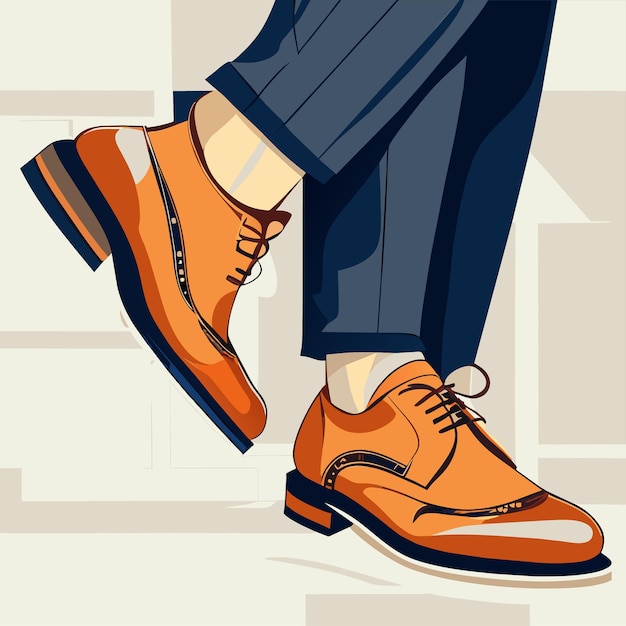 Vector zapatos de hombre con estilo