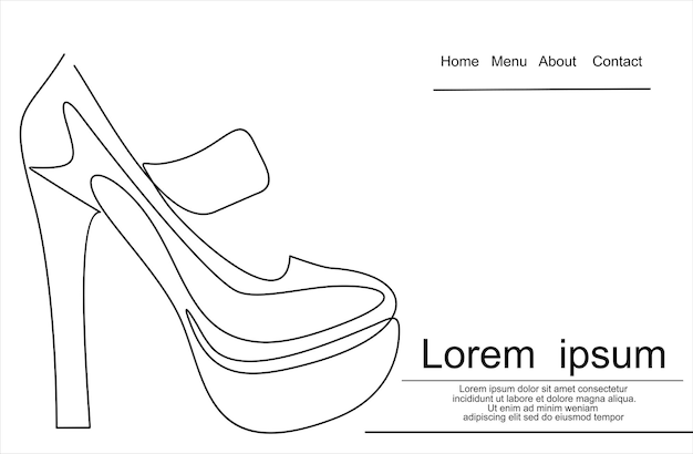 Zapatos de mujer. vector de icono de zapatos. elementos de emblema o logotipo para zapatero.