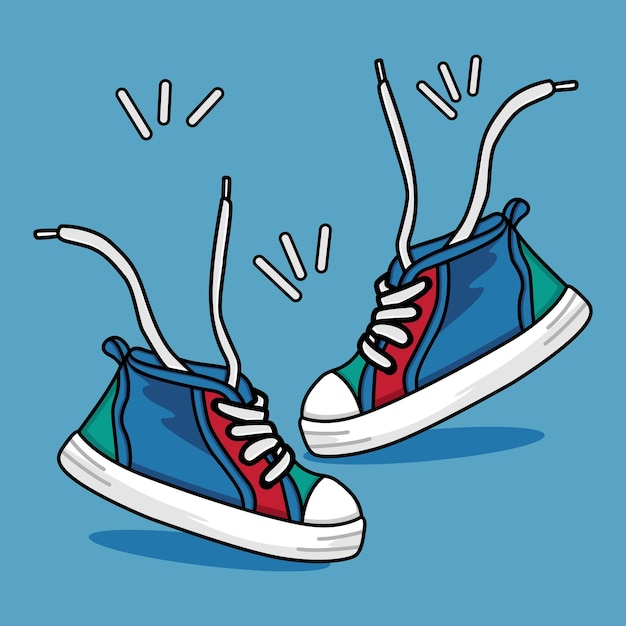 Zapatos Niño Ilustraciones Vectoriales, Clip Art Vectorizado Libre De Derechos.