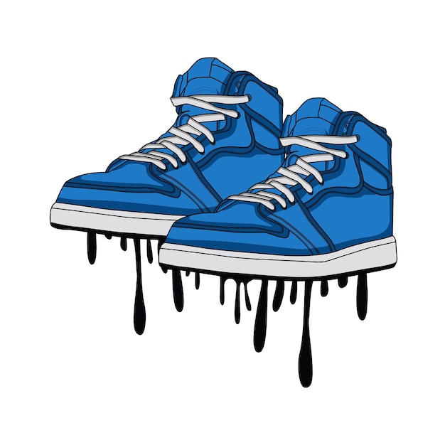 Zapatos sneaker calzado vector imagen e ilustración