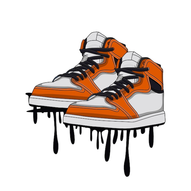 Vector zapatos sneaker calzado vector imagen e ilustración