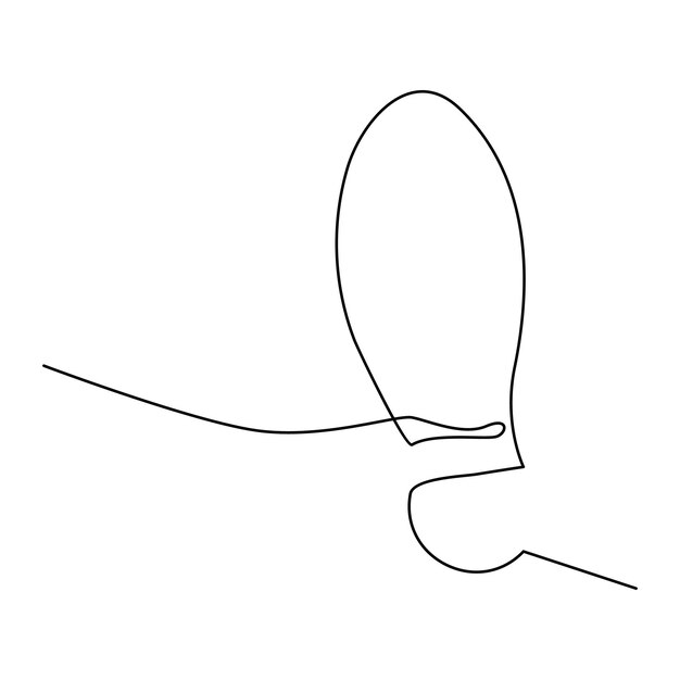 Zapatos de un solo dibujo de línea continua Zapatos deportivos dibujados en un estilo artístico de una línea