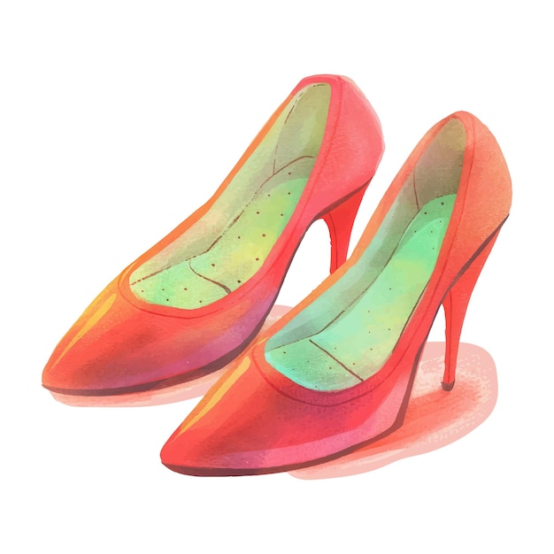 zapatos de taco alto rojos fondo blanco 4