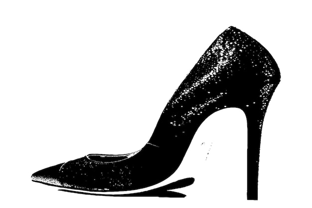 Vector zapatos de textura en blanco y negro ilustración vectorial superposición de imagen monocromática textura de fondo grunge