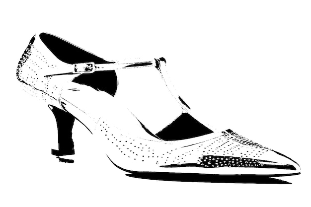 Vector zapatos de textura en blanco y negro ilustración vectorial superposición de imagen monocromática textura de fondo grunge