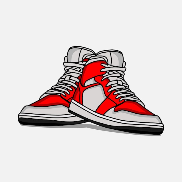 Zapatos zapatilla de deporte calzado ilustraciones vectoriales, clip art vectorizado libre de derechos.