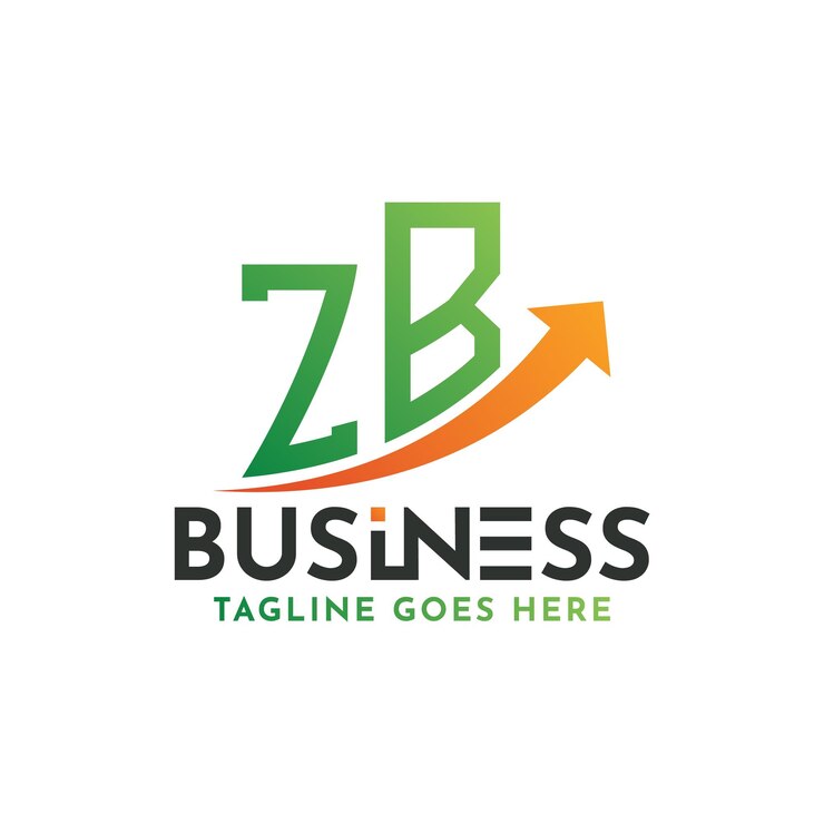 Vector zb finanzas logo carta zb logo éxito empresarial zb crecimiento flecha éxito financiero diseño de logotipo