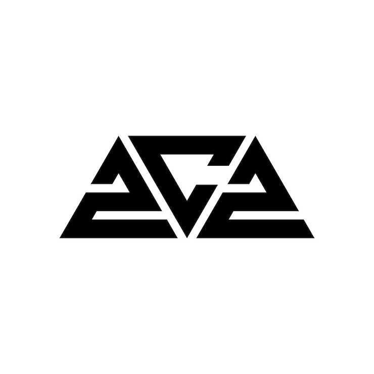 Vector zcz triángulo diseño de la letra del logotipo con forma de triángulo zcz diseño del logotipo del triángulo monograma zcz vector del logotipo triángulo plantilla con color rojo zcz logotipo triangular sencillo elegante y lujoso logotipo zcz