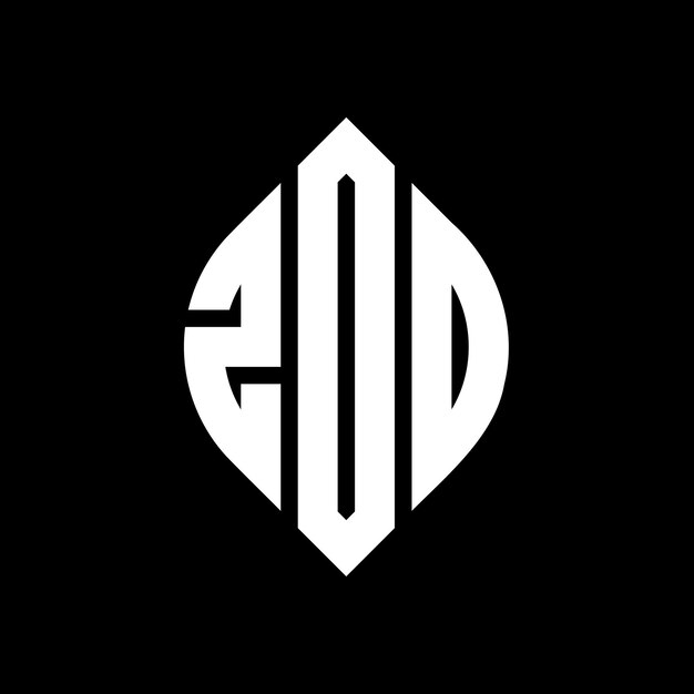 ZDD diseño de logotipo de letras circulares con forma de círculo y elipse ZDD letras elípticas con estilo tipográfico Las tres iniciales forman un logotipo de círculo ZDD emblema de círculo Monograma abstracto letra marca vector