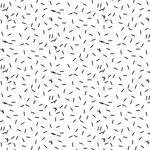 Zen art doodle fondo abstracto adornado Segmentos lineales en blanco y negro dibujados a mano Textura monocromática zenart creativa Diseño de superficie de zentangle caótico repetido al azar Ilustración de eps vectoriales