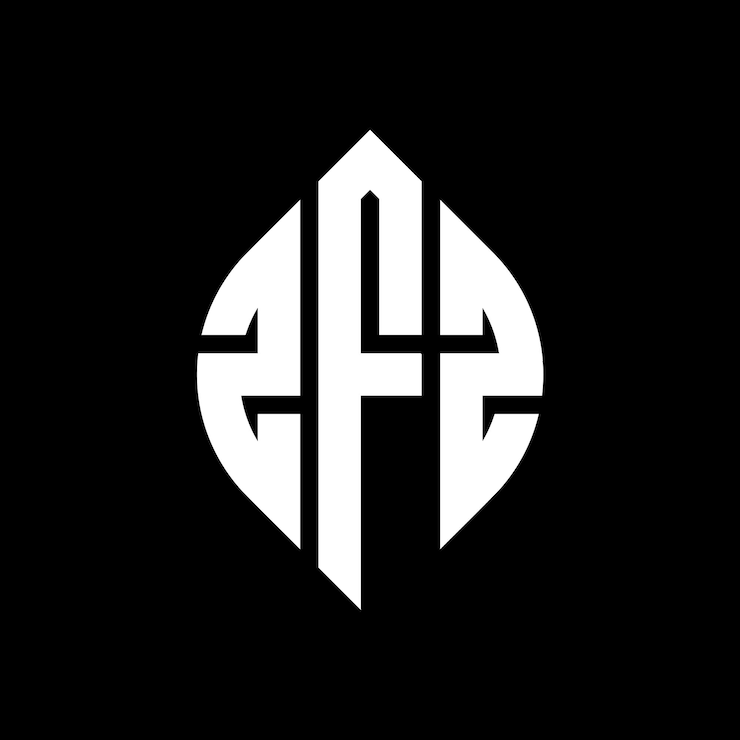 Vector zfz diseño de logotipo de letras circulares con forma de círculo y elipse zfz letras elípticas con estilo tipográfico las tres iniciales forman un logotipo de círculo zfz emblema de círculo monograma abstracto letra marca vector