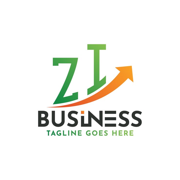 Vector zi finanzas logo carta zi logo éxito empresarial zi crecimiento flecha éxito financiero diseño de logotipo