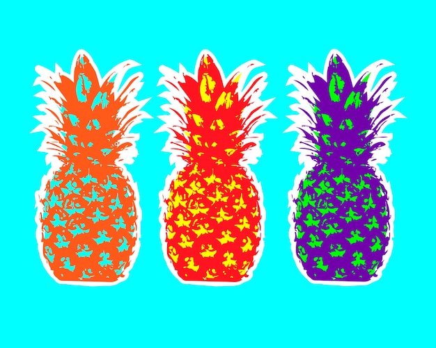 zine_piña ilustración vectorial