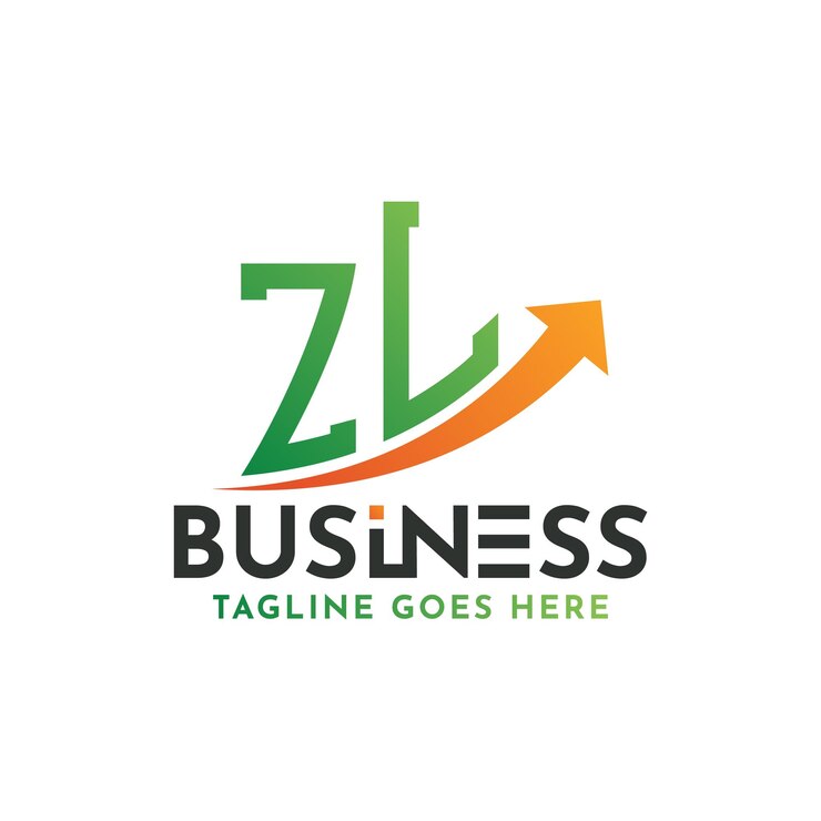 Vector zl finanzas logo carta zl logo éxito empresarial zl crecimiento flecha éxito financiero diseño de logotipo