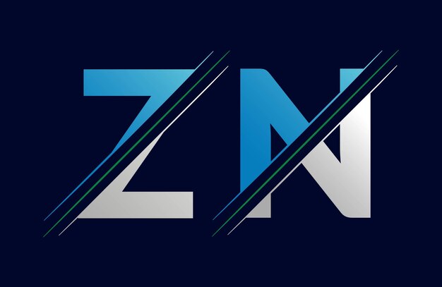 zn Diseño de ilustraciones de plantillas de letras y logotipos
