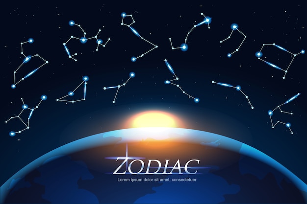 Zodiac design concept astrology canta en todo el mundo