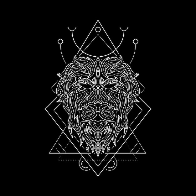 Zodiaco Leo Geometri Style
