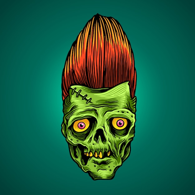 Vector el zombi verde