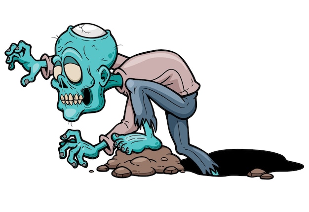 Vector zombie cartoon