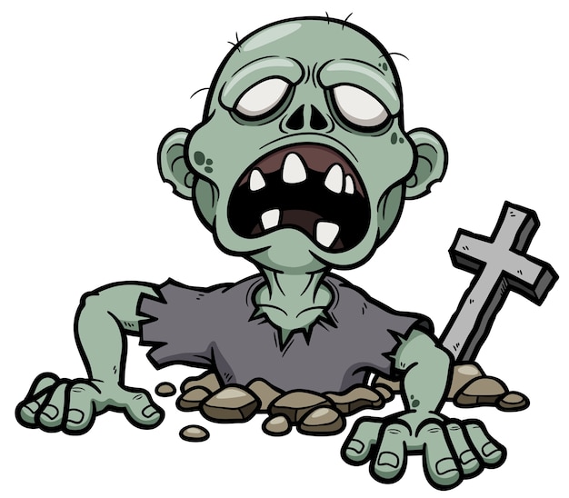 Vector zombie cartoon