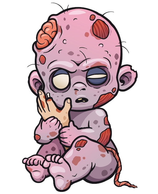 Vector zombie cartoon