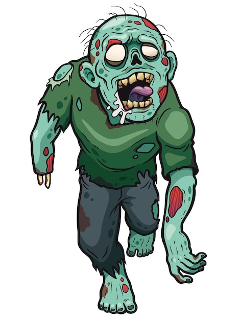 Vector zombie cartoon