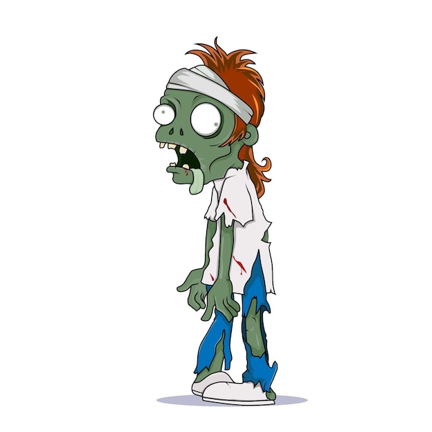 Vector zombie pelirrojo