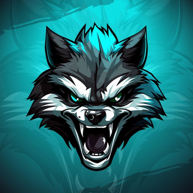 Zombie Raccoon Mascot Unleashed Bold Emblem amp Badge Design para deportes amp Esport Teams