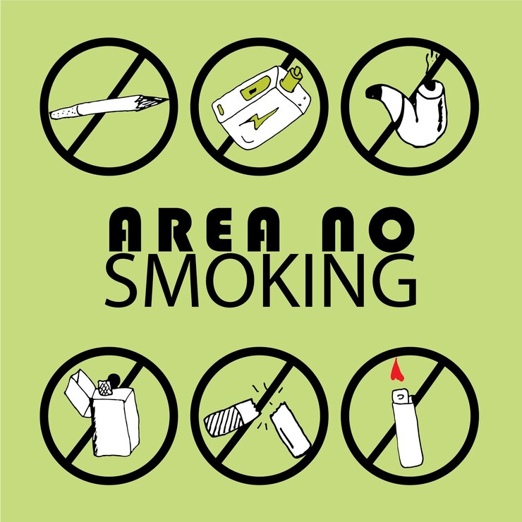 Vector zona de no fumadores icono premium