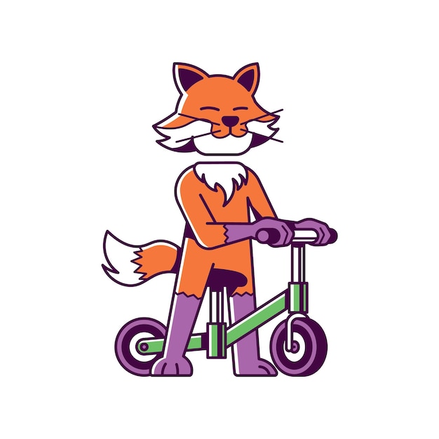 El zorro en bicicleta