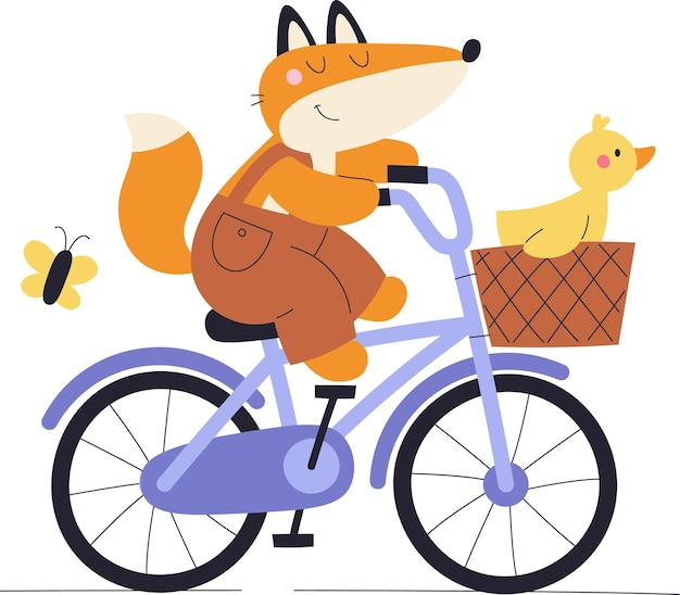 El zorro y la chica en bicicleta