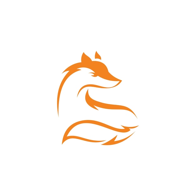zorro único logo zorro ilustración vector