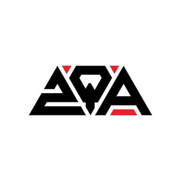 Vector zqa diseño de logotipo de letra triangular con forma de triángulo zqa logotipo de diseño triangular monograma zqa triángulo vectorial plantilla de logotipo con color rojo logotipo triangular zqa sencillo elegante y lujoso logotipo zqa