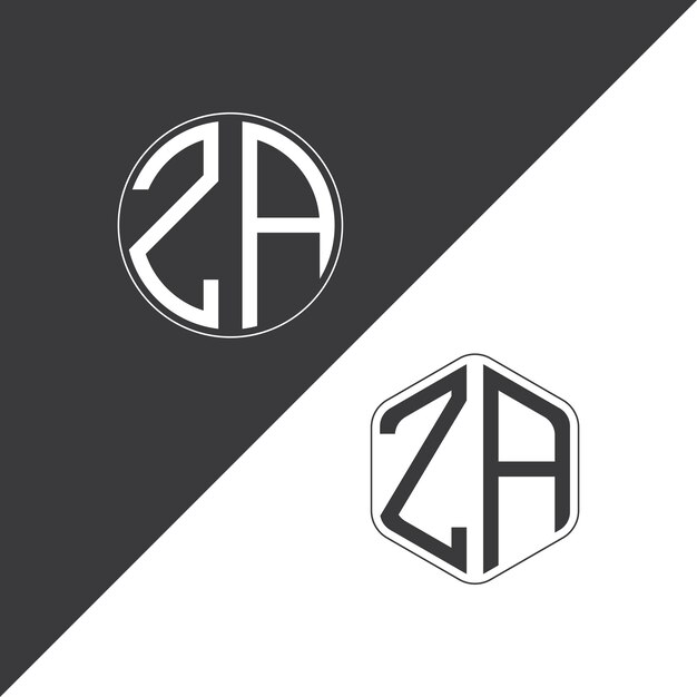 ZUn logotipo monograma inicial con diseño creativo de logotipo en forma de círculo y polígono