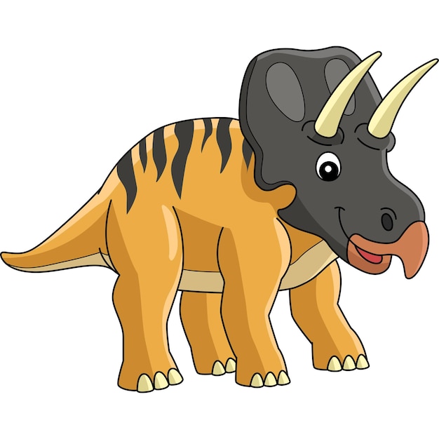 Zuniceratops dinosaurio dibujos animados coloreado Clipart