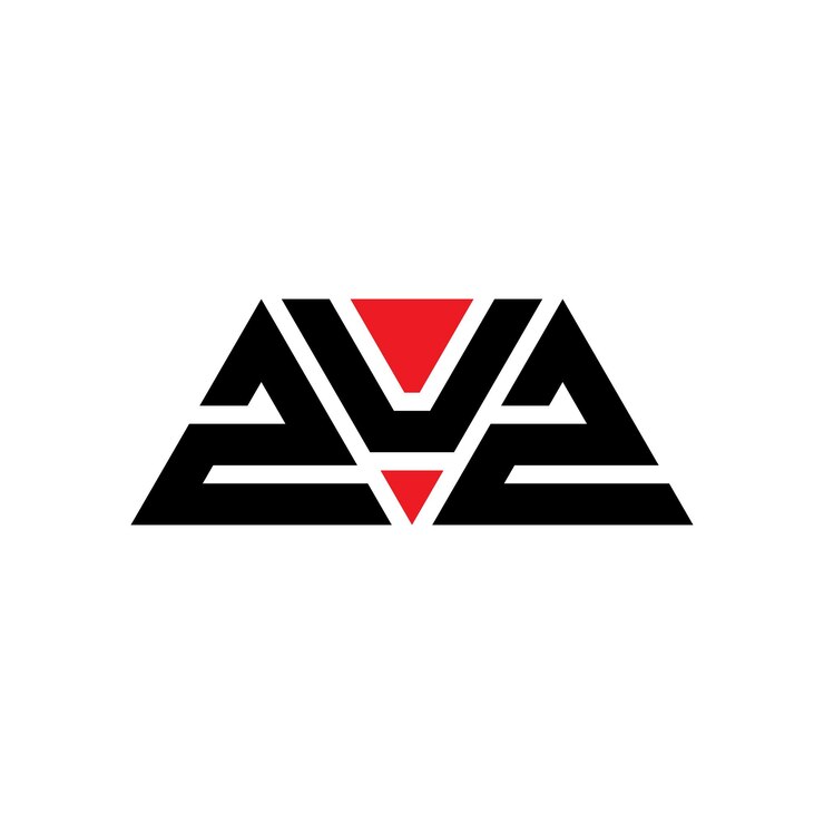 Vector zuz diseño de logotipo de letra triangular con forma de triángulo zuz diseñador de logotipo triangular monograma zuz triángulo vector modelo de logotipo con color rojo zuz logo triangular sencillo elegante y lujoso logotipo zuz