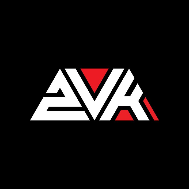 Vector zvk triángulo letra diseño de logotipo con forma de triángulo zvk logotipo triángulo diseño monograma zvk vector triángulo logotipo plantilla con color rojo logotipo triangular zvk sencillo elegante y lujoso logotipo zvk