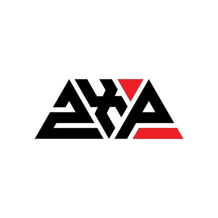 Vector zxp triángulo letra diseño de logotipo con forma de triángulo zxp logotipo triángulo diseño monograma zxp vector triángulo logotipo plantilla con color rojo logotipo triangular zxp sencillo elegante y lujoso logotipo zxp