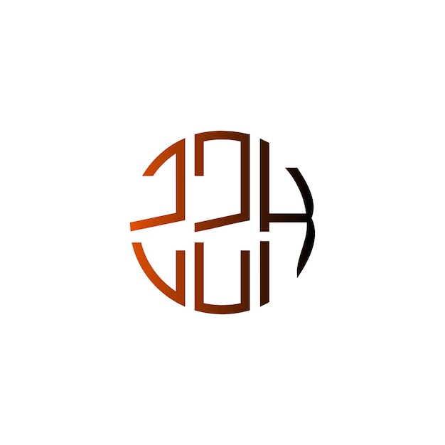 zzk creativo círculo inicial atemporal espacio negativo diseño de logotipo de monograma
