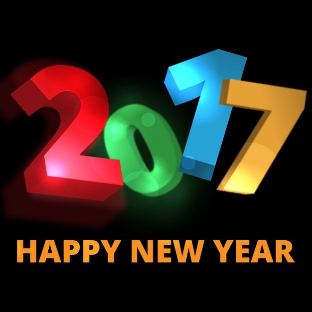 Vector Gratis 2017 with 3d effect