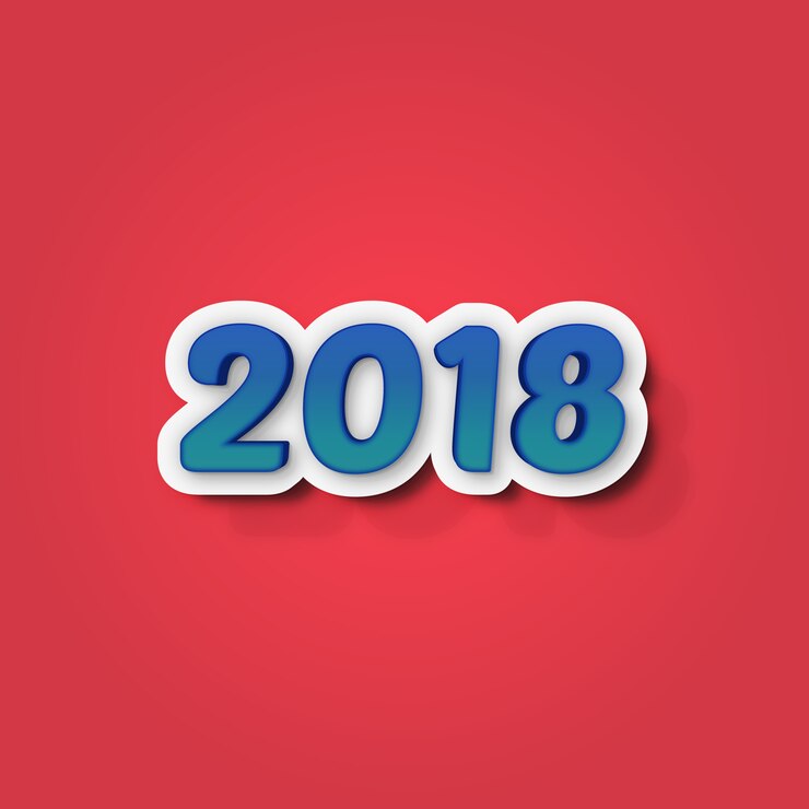 Vector Gratis 2018 red bakground