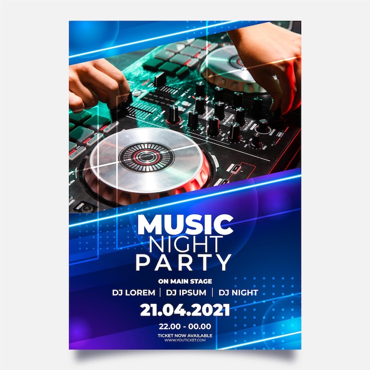 Vector Gratis 2021 music event poster