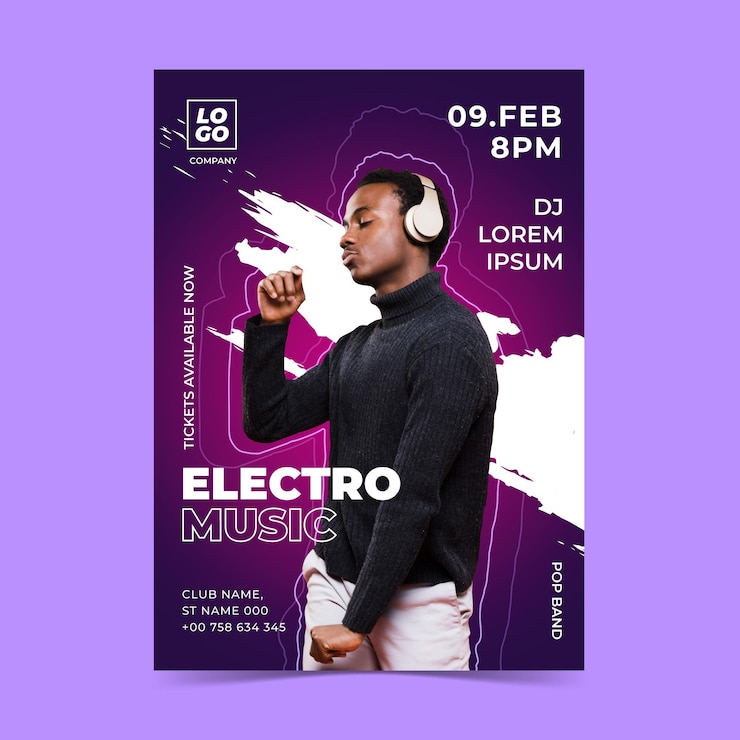 Vector Gratis 2021 music event poster