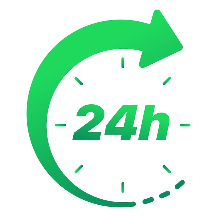 Vector Gratis 24 hour timer clock dotted arrow