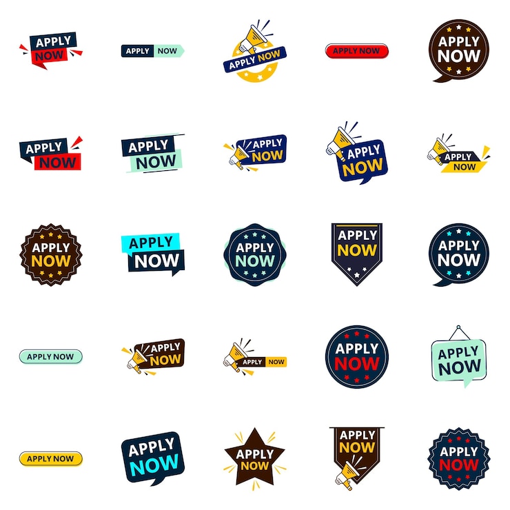Vector Gratis 25 banner ajakan melamar beragam untuk mempromosikan peluang anda