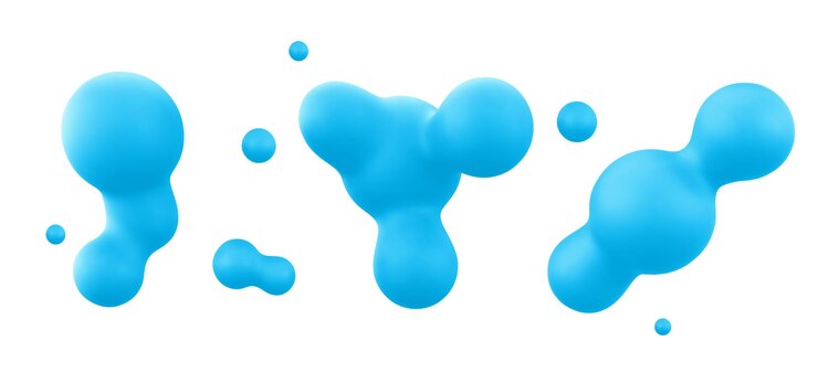 Vector Gratis 3d blob shapes collection