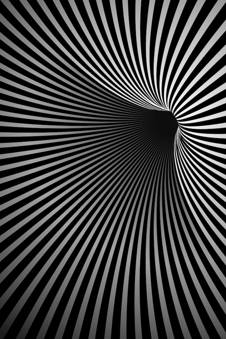 Vector Gratis 3d monotone mystery vortex design element vector