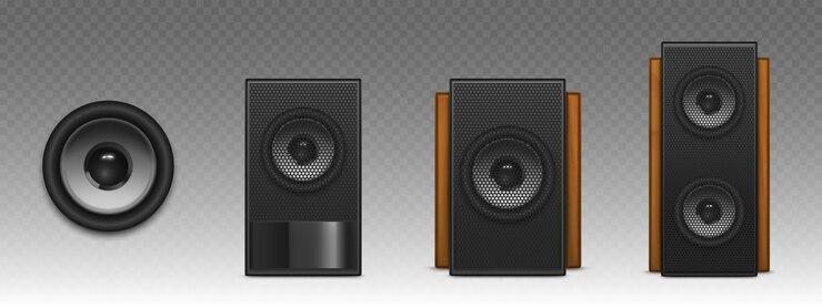 Vector Gratis 3d music speaker sound audio box system vector