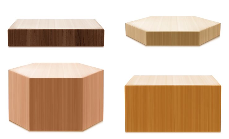 Vector Gratis 3d set of wooden platforms