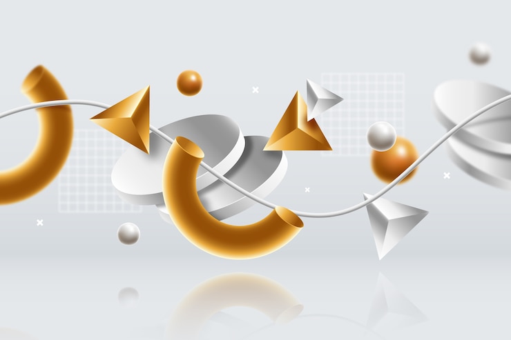 Vector Gratis 3d shapes wallpaper